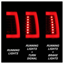 Spyder Chevrolet Suburban 1500/Suburban 2500/Tahoe/Yukon/Yukon XL 1500 00-06 Version 2 Light Bar LED Tail Lights Lift Gate Style Only Black Smoke