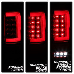 Spyder Ford F-150 04-08 Version 2 Light Bar LED Tail Lights Red Clear