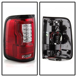 Spyder Ford F-150 04-08 Version 2 Light Bar LED Tail Lights Red Clear