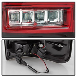 Spyder Ford F-150 04-08 Version 2 Light Bar LED Tail Lights Red Clear