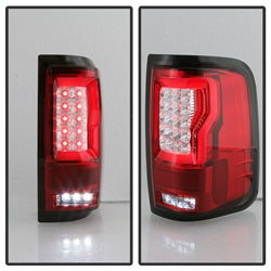Spyder Ford F-150 04-08 Version 2 Light Bar LED Tail Lights Red Clear