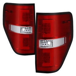 Spyder Ford F-150 09-14 Version 2 Light Bar LED Tail Lights Red Clear