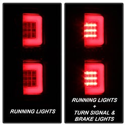Spyder Ford F-150 09-14 Version 2 Light Bar LED Tail Lights Red Clear