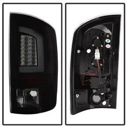 Spyder Dodge Ram 1500/Ram 2500/Ram 3500 07-08 Version 3 Light Bar LED Tail Lights Black Smoke