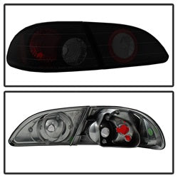 Spyder Toyota Corolla 98-02 Black Smoke Euro Style Tail Lights