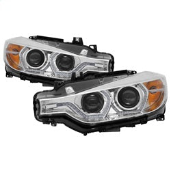 Spyder Signature BMW 320i/320i xDrive/328d/328d xDrive/328i/328i xDrive/335i/335i xDrive 12-14 Chrome DRL LED Projector Headlights