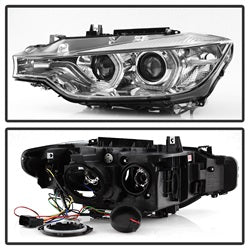 Spyder Signature BMW 320i/320i xDrive/328d/328d xDrive/328i/328i xDrive/335i/335i xDrive 12-14 Chrome DRL LED Projector Headlights