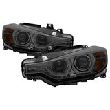 Spyder Signature BMW 320i/320i xDrive/328d/328d xDrive/328i/328i xDrive/335i/335i xDrive 12-14 Smoke DRL LED Projector Headlights