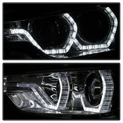 Spyder Signature BMW 320i/320i xDrive/328d/328d xDrive/328i/328i xDrive/335i/335i xDrive 12-14 Smoke DRL LED Projector Headlights
