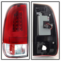 Spyder Ford F-150/F-150 Heritage/F-250/F-250 Super Duty/F-350 Super Duty/F-450 Super Duty/F-550 Super Duty 97-04 Version 3 Light Bar LED Tail Lights Red Clear