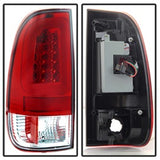Spyder Ford F-150/F-150 Heritage/F-250/F-250 Super Duty/F-350 Super Duty/F-450 Super Duty/F-550 Super Duty 97-04 Version 3 Light Bar LED Tail Lights Red Clear