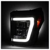 Spyder Signature Ford F-250 Super Duty/F-350 Super Duty/F-450 Super Duty 11-16 Light Bar DRL Projector Headlights Version 2 Black