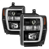 Spyder Signature Ford F-250 Super Duty/F-350 Super Duty/F-450 Super Duty 08-10 Light Bar DRL Projector Headlights Version 2 Black