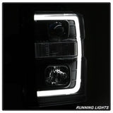 Spyder Signature Ford F-250 Super Duty/F-350 Super Duty/F-450 Super Duty 08-10 Light Bar DRL Projector Headlights Version 2 Black