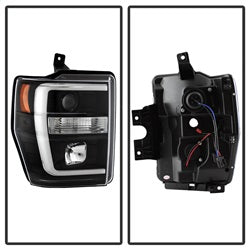 Spyder Signature Ford F-250 Super Duty/F-350 Super Duty/F-450 Super Duty 08-10 Light Bar DRL Projector Headlights Version 2 Black