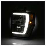 Spyder Signature Ford F-250 Super Duty/F-350 Super Duty/F-450 Super Duty 08-10 Light Bar DRL Projector Headlights Version 2 Black