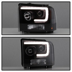 Spyder Signature Ford F-250 Super Duty/F-350 Super Duty/F-450 Super Duty 05-07 Light Bar Projector Headlights Black