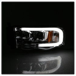 Spyder Signature Dodge Ram 1500/Ram 2500/Ram 3500 02-05 Light Bar DRL Projector Headlights Version 2 Chrome