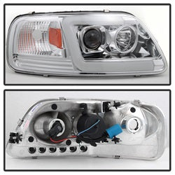 Spyder Signature Ford Expedition/F-150 97-02 Light Bar DRL Projector Headlights Version 2 Chrome