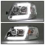 Spyder Signature Ford Expedition/F-150 97-02 Light Bar DRL Projector Headlights Version 2 Chrome