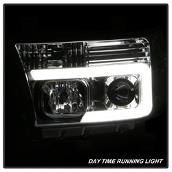 Spyder Signature Toyota Sequoia/Tundra 08-13 Light Bar DRL Projector Headlights Version 2 Chrome