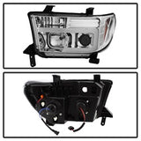 Spyder Signature Toyota Sequoia/Tundra 08-13 Light Bar DRL Projector Headlights Version 2 Chrome
