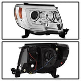 Spyder Signature Toyota Tacoma 05-11 Light Bar DRL Projector Headlights Version 2 Chrome