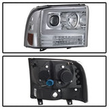 Spyder Signature Ford Excursion/F-250 Super Duty 00-04 Light Bar Projector Headlights 1 pc. Chrome