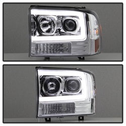 Spyder Signature Ford Excursion/F-250 Super Duty 00-04 Light Bar Projector Headlights 1 pc. Chrome
