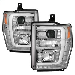 Spyder Signature Ford F-250 Super Duty/F-350 Super Duty/F-450 Super Duty 08-10 Light Bar DRL Projector Headlights Version 2 Chrome