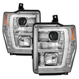 Spyder Signature Ford F-250 Super Duty/F-350 Super Duty/F-450 Super Duty 08-10 Light Bar DRL Projector Headlights Version 2 Chrome