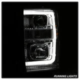 Spyder Signature Ford F-250 Super Duty/F-350 Super Duty/F-450 Super Duty 08-10 Light Bar DRL Projector Headlights Version 2 Chrome