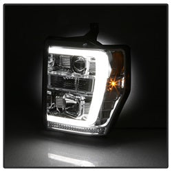 Spyder Signature Ford F-250 Super Duty/F-350 Super Duty/F-450 Super Duty 08-10 Light Bar DRL Projector Headlights Version 2 Chrome