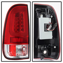 Spyder Ford F-250 Super Duty/F-350 Super Duty/F-450 Super Duty 08-16 Version 3 Light Bar LED Tail Lights Red Clear
