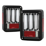 Spyder Jeep Wrangler (JK JKU) 07-18 Version 2 Light Bar Sequential Turn Signal LED Tail Lights - Black