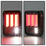 Spyder Jeep Wrangler (JK JKU) 07-18 Version 2 Light Bar Sequential Turn Signal LED Tail Lights - Black