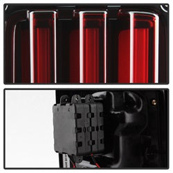 Spyder Jeep Wrangler (JK JKU) 07-18 Version 2 Light Bar Sequential Turn Signal LED Tail Lights - Red Clear