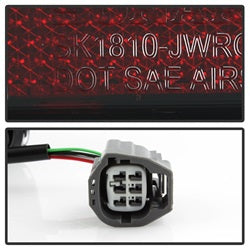 Spyder Jeep Wrangler (JK JKU) 07-18 Version 2 Light Bar Sequential Turn Signal LED Tail Lights - Red Clear