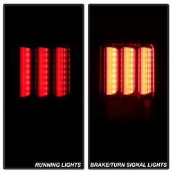 Spyder Jeep Wrangler (JK JKU) 07-18 Version 2 Light Bar Sequential Turn Signal LED Tail Lights - Red Clear