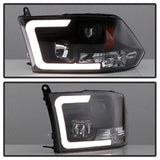 Spyder Dodge Ram 1500 09-18 / Ram 2500/3500 10-19 Version 2 Projector Headlights - Halogen Model Only - Light Bar DRL -  Black