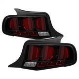Spyder Ford Mustang 10-12 Red Light Bar LED Tail Lights w/Sequential Turn Signal Black