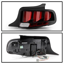 Spyder Ford Mustang 10-12 Red Light Bar LED Tail Lights w/Sequential Turn Signal Black