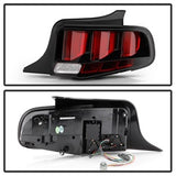Spyder Ford Mustang 10-12 Red Light Bar LED Tail Lights w/Sequential Turn Signal Black