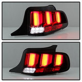 Spyder Ford Mustang 10-12 Red Light Bar LED Tail Lights w/Sequential Turn Signal Black