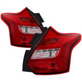 Spyder Ford Focus 12-14 Red Clear LED Tail Lights