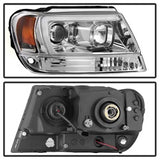Spyder Signature Jeep Grand Cherokee 99-04 Version 2 Projector Headlights Light Bar Chrome