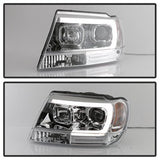Spyder Signature Jeep Grand Cherokee 99-04 Version 2 Projector Headlights Light Bar Chrome