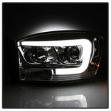Spyder Signature Dodge Ram 1500/Ram 2500/Ram 3500 06-08 Light Bar DRL Projector Headlights Version 2 Chrome