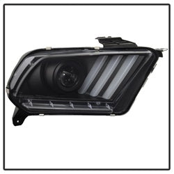 Spyder Ford Mustang 2010-2014 Halogen Model only (Does Not Fit HID Model) Light Bar Projector Headlights - LED Sequential Turn Signals - Black