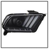 Spyder Ford Mustang 2010-2014 Halogen Model only (Does Not Fit HID Model) Light Bar Projector Headlights - LED Sequential Turn Signals - Black
